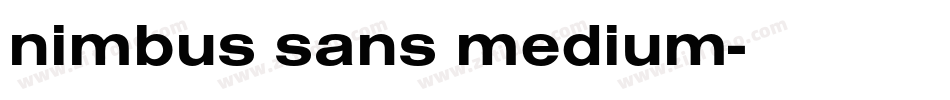 nimbus sans medium字体转换